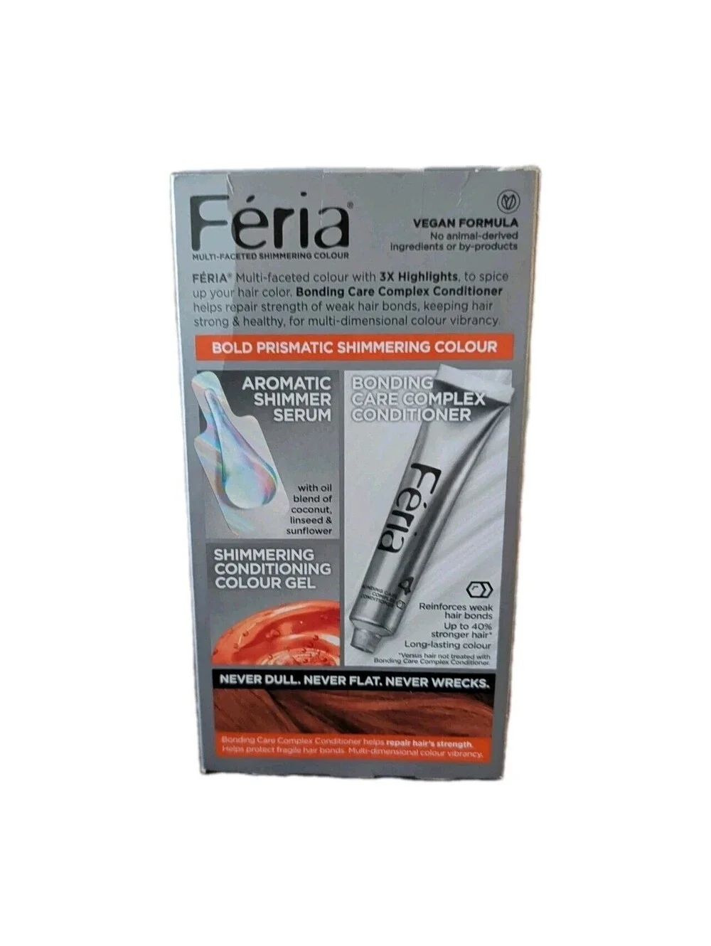 NIB L'OREAL PARIS FERIA SHIMMERING COLOR PERMANENT, SPICED COPPER #54